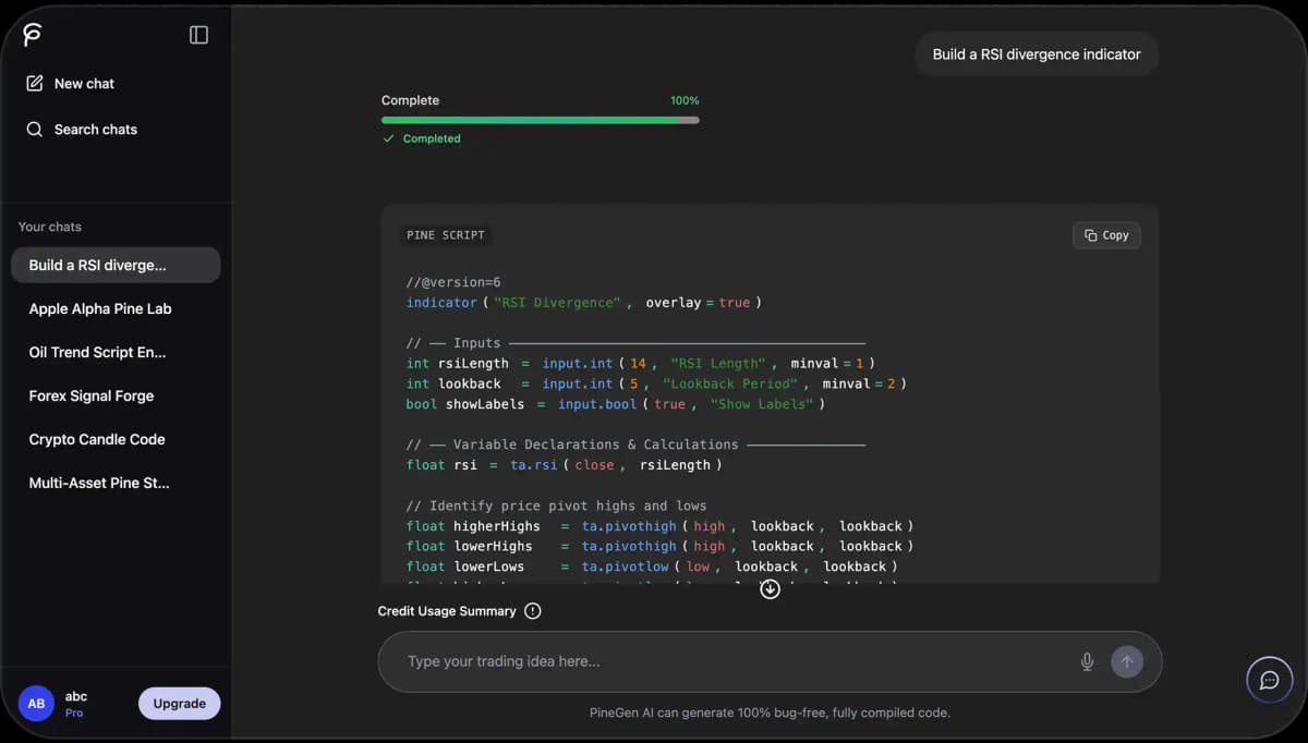 Instant Code Generation Feature